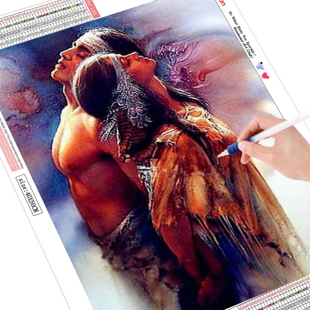 

HUACAN DIY 5D алмазная живопись Девушка поцелуй вышивка крестиком ремесло домашний декор 30*40 cm