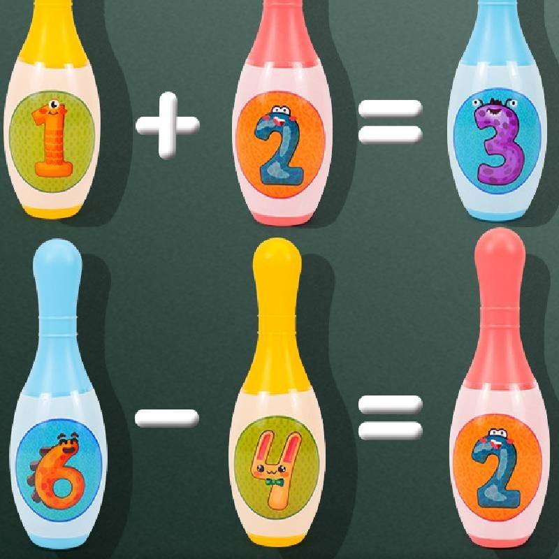 Colorful Plastic Bowling Toy Set With Cartoon-free Design Great For Home Play