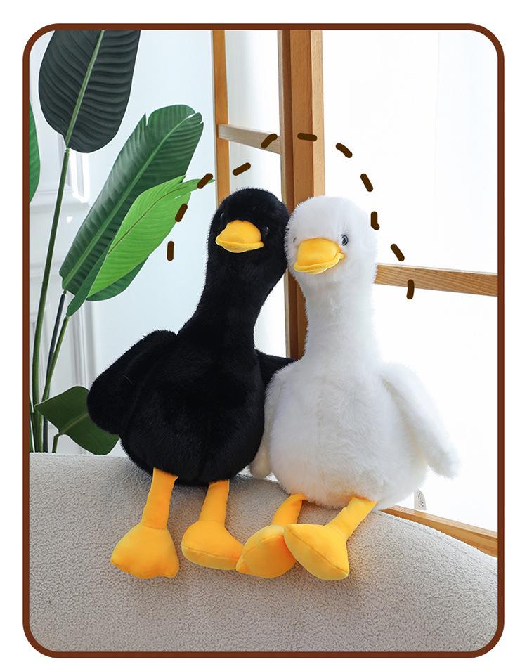 Adorable Yellow Duckling & Black Swan Plush Toy - Perfect for Kids' Birthdays