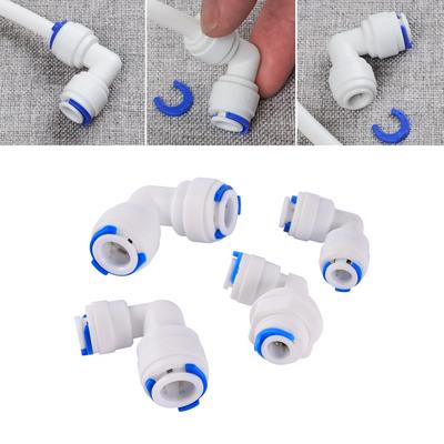 Reverse Osmosis Quick Coupling 1/4 3/8 Hose Connection Tee Y Connector 2 Way Equal Elbow Straight RO Water Plastic Pipe Fitting