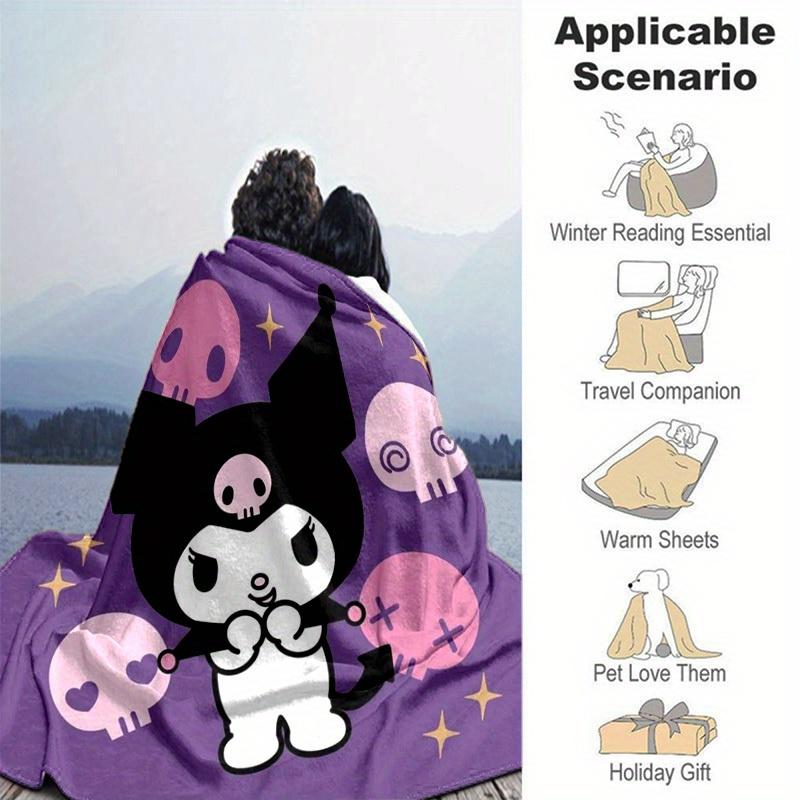 1pc. Cute Skull Patterned Blanket - Perfect for Home, Office, or Outdoor Use - Ideal G