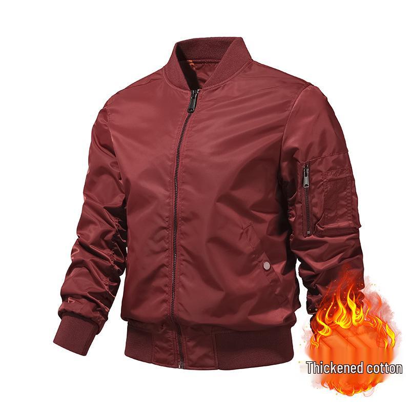 Men's Retro MA1 Flight Jacket - Casual Military Baseball Outerwear for Spring and Autumn