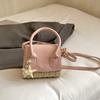 Fashi Boho Cute Straw PU Shoulder Bag for Women Starfish Charm Woven Top Handle Bag Summer Beach Vacati Raffia Crossbody Bag