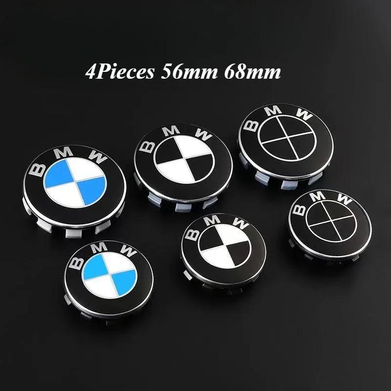 4pcs 56mm 68mm Blue Logo Car Wheel Center Caps Hub Cover Badge BMW E30 E87 E81 E82 F30 F31 F32 F33 F35 F36 G21 G28 G31 OL2