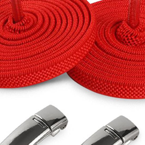 2Pcs Magnetic Shoelace Metal Buckle with 2 Elastic Shoelaces Lazy Kids Adults Sneakers