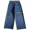 ZYLLO Y2K Jeans Goth Stampato Grafico Bargy Jeans Moda Hip Hop Streetwear Harajuku Casual Jeans a Gamba Larga