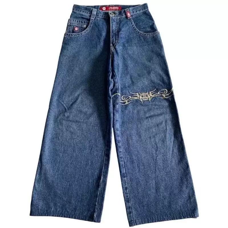 ZYLLO Y2K Jeans Goth Stampato Grafico Bargy Jeans Moda Hip Hop Streetwear Harajuku Casual Jeans a Gamba Larga