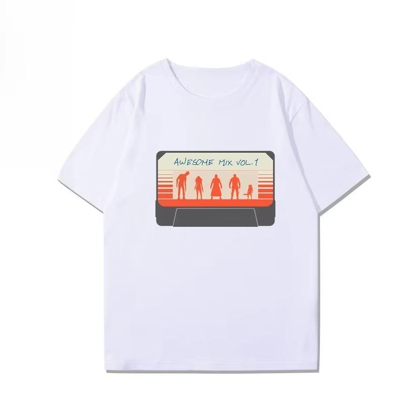 

Marvel Guardians of The Galaxy 3 Rocket Marvel Joint T-shirt Clothes Groot Big Tooth Board Short Sleeve Pure Cotton Trend Casual S