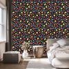 Ladybugs Wallpaper Navy Blue and Ochre for Living Room and Bedroom 50x1000