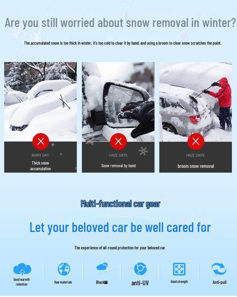 Winter Snow Shield Car Cover for Nissan Qashqai, Sylphy, Teana, Tiida, Livina, Bluebird - Frost Protection