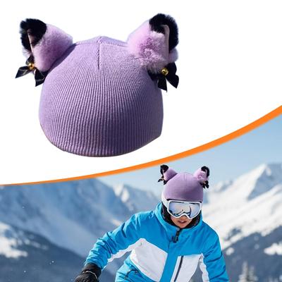 Cat Ear Ski Helmet Cover Snowboarding Skiing Accessory Soft Easy To Install Adorable Snowboard