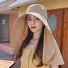 Summer Women's Sun Protection Sunshade UV Protection Hat Large Brim Face Covering Hat Face Mask Neck Protection Hat