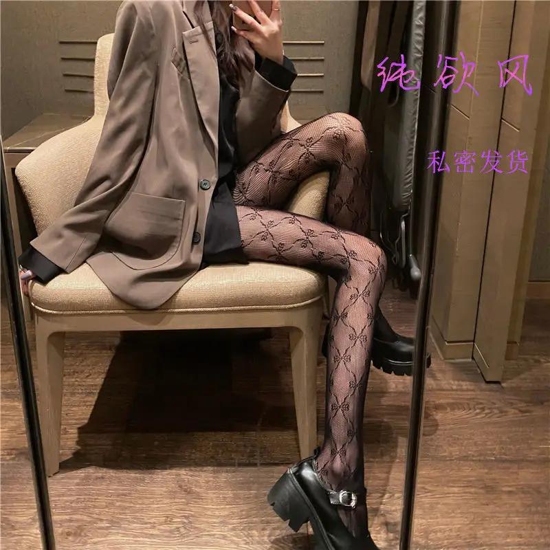 Women Sexy Fishnet Bowknot Hole Design Tights Ladies Slim Legs Mesh Long Body Stockings Party Hottie Hosiery Girlfriend Gifts
