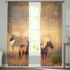 Wild Horse Animal Window Treatment Tulle Modern Sheer Curtains for Kitchen Living Room the Bedroom Curtains Decoration
