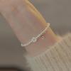 Lotus broken silver pearl bracelet women's retro new Chinese style natal fashion design versatile Nanhong agate bracelet