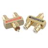 Premium 2pcs Audio Y Splitter Adapter 1 Male To 2 Female Gold Plated Design