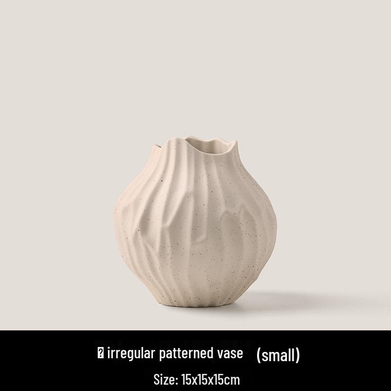 Wabi-sabi Ceramic Vase: High-End Zen Style Pottery for Dried Flower Arrangements in Living Rooms