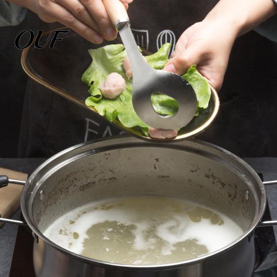 Meatball Molds for Kitchen Spoon Maker Tool, Stainless Steel Non-stick Scoop, Handy Scoop Tool Long Wooden Handle Shaping Gadget Easy to Clean