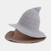 Woolen Witch Hat Halloween Witch Hat Pointed And Large Brimmed Knitted Foldable Witch Hat Party Role-Playing Witch Decoration