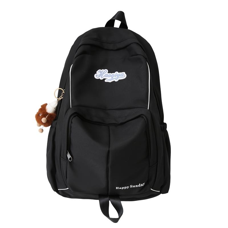 

Женский рюкзак с цветными блоками, школьная сумка для занятий спортом на открытом воздухе, легкий дорожный рюкзак чёрный