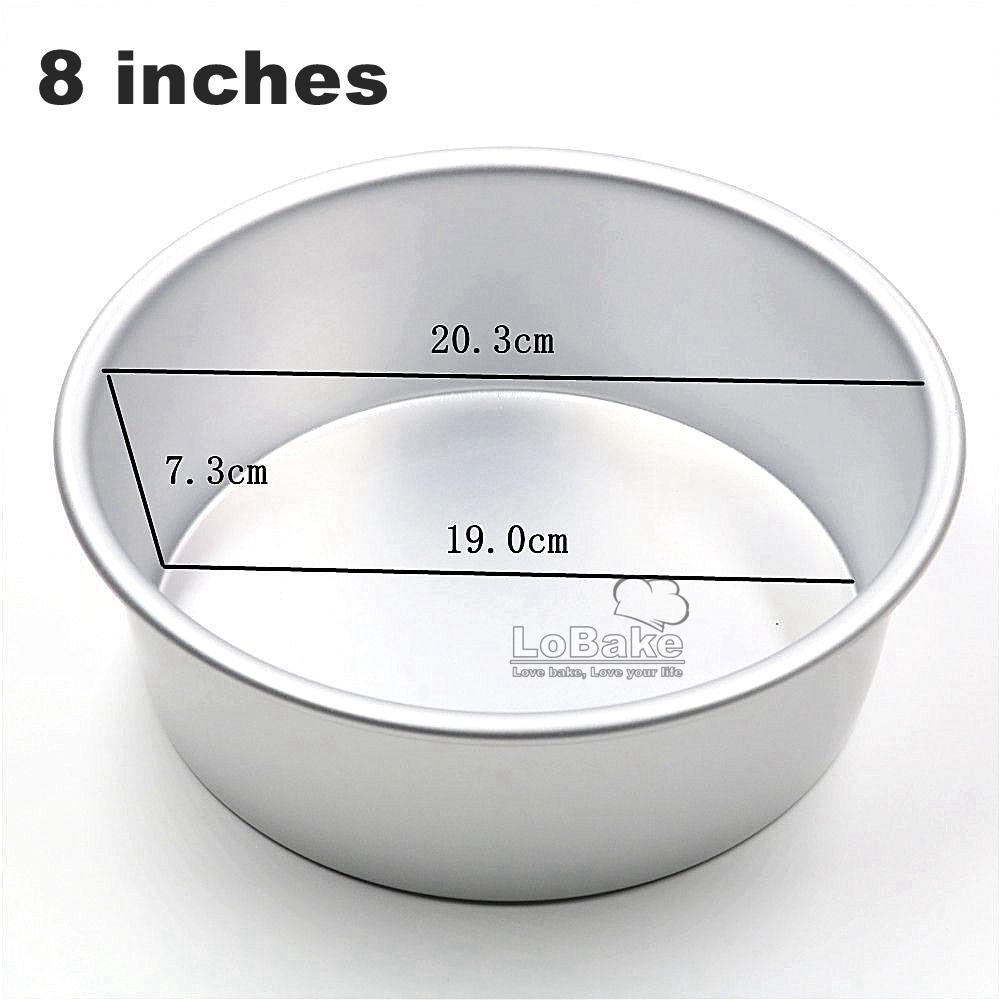 4-12 Zoll Fester Boden Einfache Runde Form Eloxieren Aluminium Metall Chiffon Kuchenform Brotform Mousseformen Pfannen DIY Backen