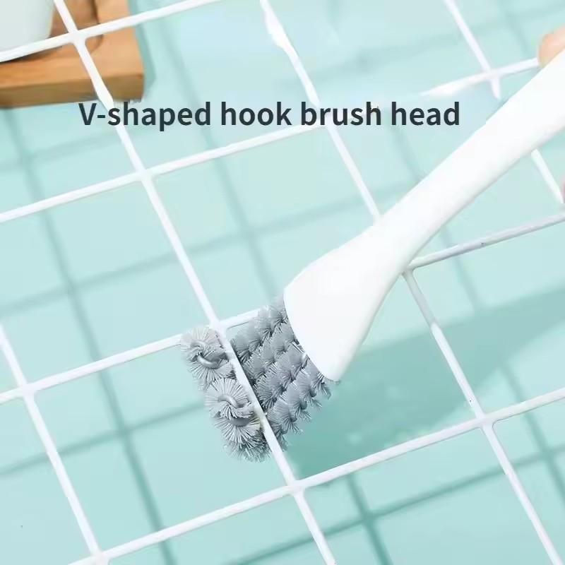 1pc BBQ Grill Barbecue Cleaning Brush Scraper Multifunctional Grill Net Oven Baking Tray Kitchen Gadget V-shaped Hooked Brush