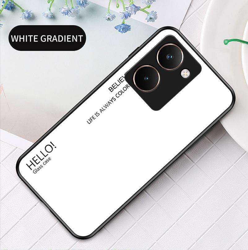 Gradient Tempered Glass Protect Case for Realme P3 Ultra P1 Speed Realme 14 Pro + 13 Pro Realme 11 Pro Glossy Cover