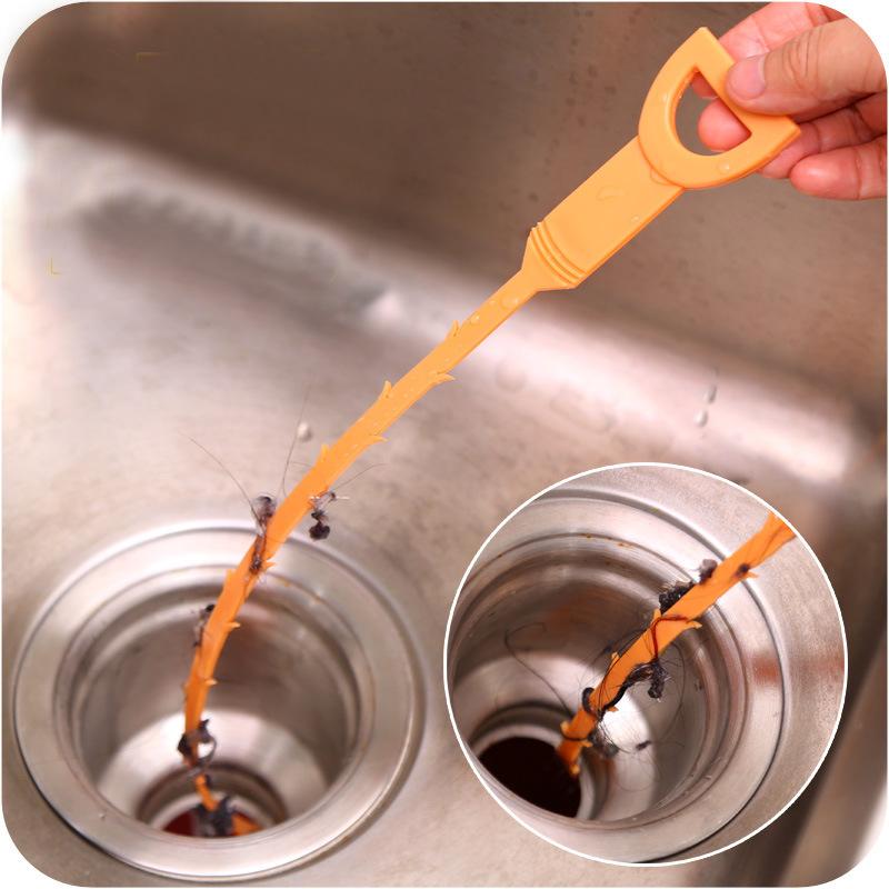 Domácí Kuchyňský Záchod Instalatérství Umyvadlo Vlasy Vlasy Čistič Odtoku Nástroj na Uvolnění Odpadu Ruční Uvolnění Záchodu