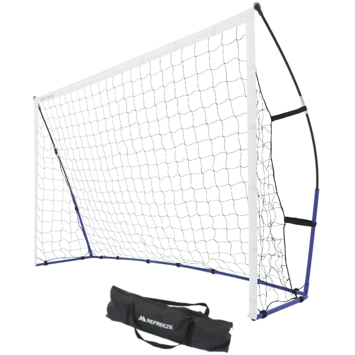 

REFREZE x Portable Soccer Goal with Storage Bag for and Mini and Training 2.4 1.5m Soccer, Futsal, Games, Practice,