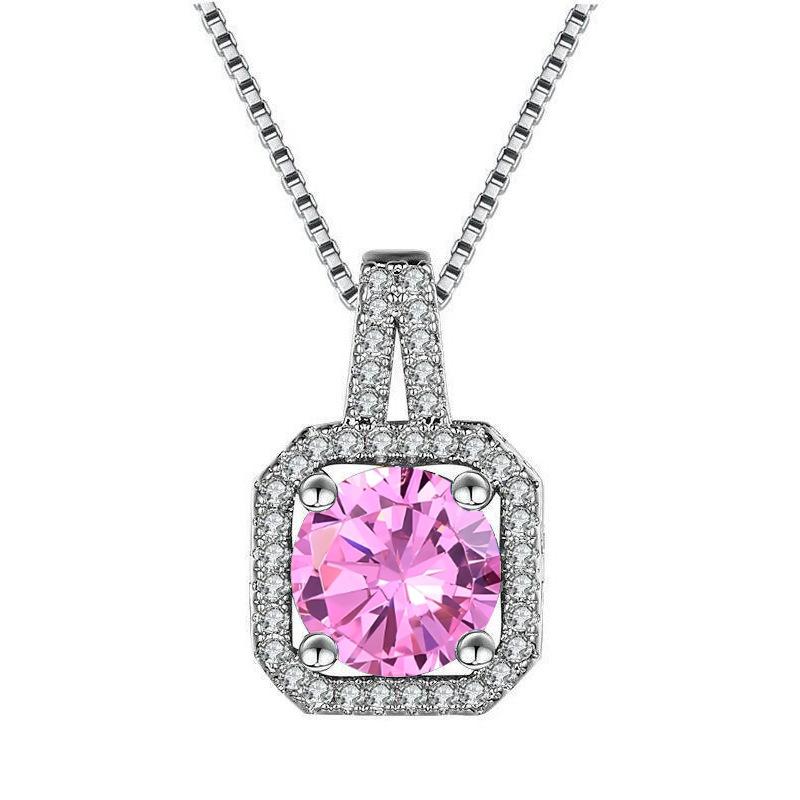 

New 925 Sterling Copper Zircon Elegant Feather Zircon Pendants Necklaces Women Fashion Exquisite Symbol CZ Wild Clavicle Chain
