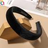 Vintage Velvet Headband Black Beige Wine Blue Green Sponge Hair Hoop Korean Women Elegant Hair Accessories