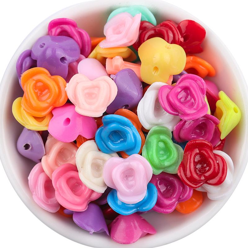 

Красочный бисерный искусственный цветок розы и лилии, двусторонний рассыпной бисер для детских поделок