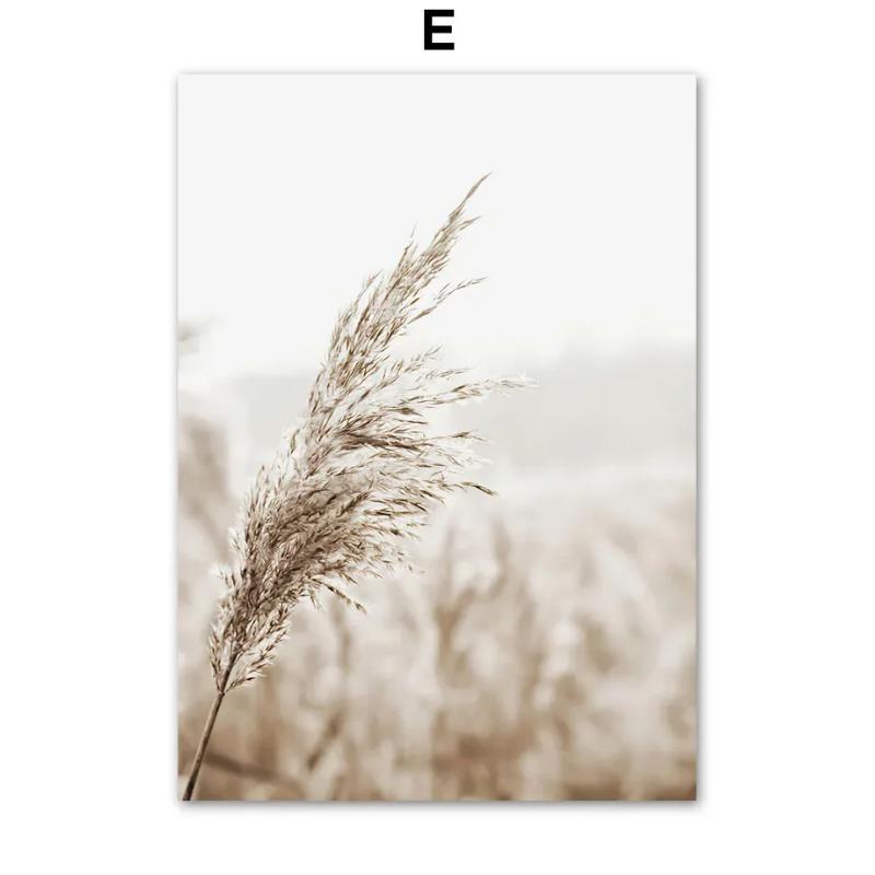 Moderní minimalistické nástěnné umění s přírodní krajinou Jak Ovce Rákosí Rýže Les HD Tisk plakátů pro dekoraci ložnice Obývacího pokoje