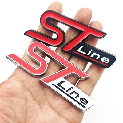 3D Metalen ST Logo ST Line Embleem Auto Voorgrill Achterklep ST Line Badge voor Ford Puma Fiesta Focus ST Line Sticker Accessoires