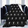 Mexican Sugar Skull Flannel Blankets Vintage Soft Warm Lightweight Throw Blankets for Home Office Couch Bed Sofa Car All Season