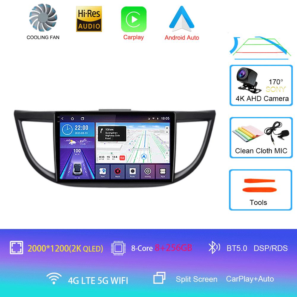 Car Radio Android 14 Carplay Auto Multimedia Player For Honda CRV CR-V 2012-2016 WIFI+4G DSP Autoradio Stereo 2din Head Unit
