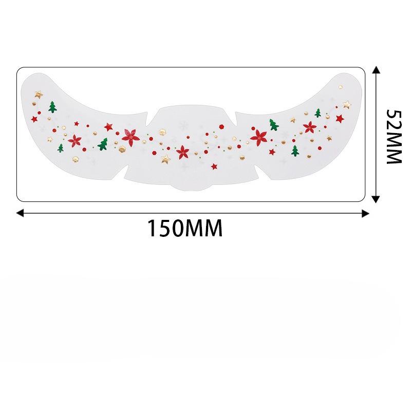 Christmas Face Tattoo Stickers Bells Bow Hearts Stars Ribbons Freckles Temporary Tattoo Stickers for Festival Party