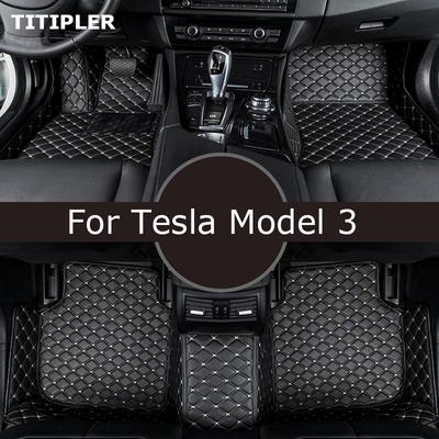 Car Floor Mats For Tesla Model 3 2020 Years Foot Coche Accessories Auto