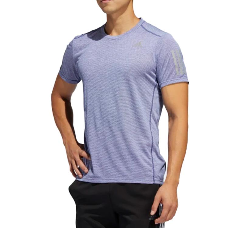 Adidas Reflective Running Short Sleeve T-Shirt Men Tops Indigo FM5806