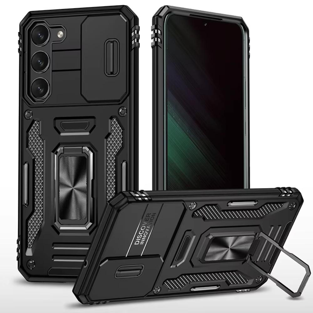 For Samsung S26 Ultra S25 Edge S24 S23 FE S22 S21 Plus Heavy Duty Protection Case Hard 2 in 1 Slide Camera Kickstand Phone Cover