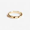 18K Gold-Plated S925 Sterling Silver Wavy Bamboo Ring