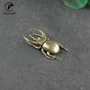 Solid Brass Insect Trypoxylus Figurines Miniatures Tea Pet Funny Beetle Crafts Collection Desktop Small Ornament Home Decoration