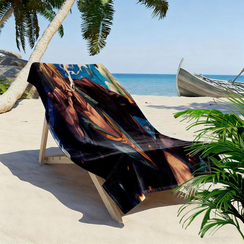 Adventurous Crew Unites Beach Towel Portable for Travel Outdoor Camping Outdoor Pool Towel Seaside Absorbent Bath Towel Printing Comfort Beach