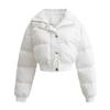 Winter Walk Kendall Wind Sexy Stand Collar Zipper Thermal Bread Coat Small Short High Waist Cotton Coat Jacket