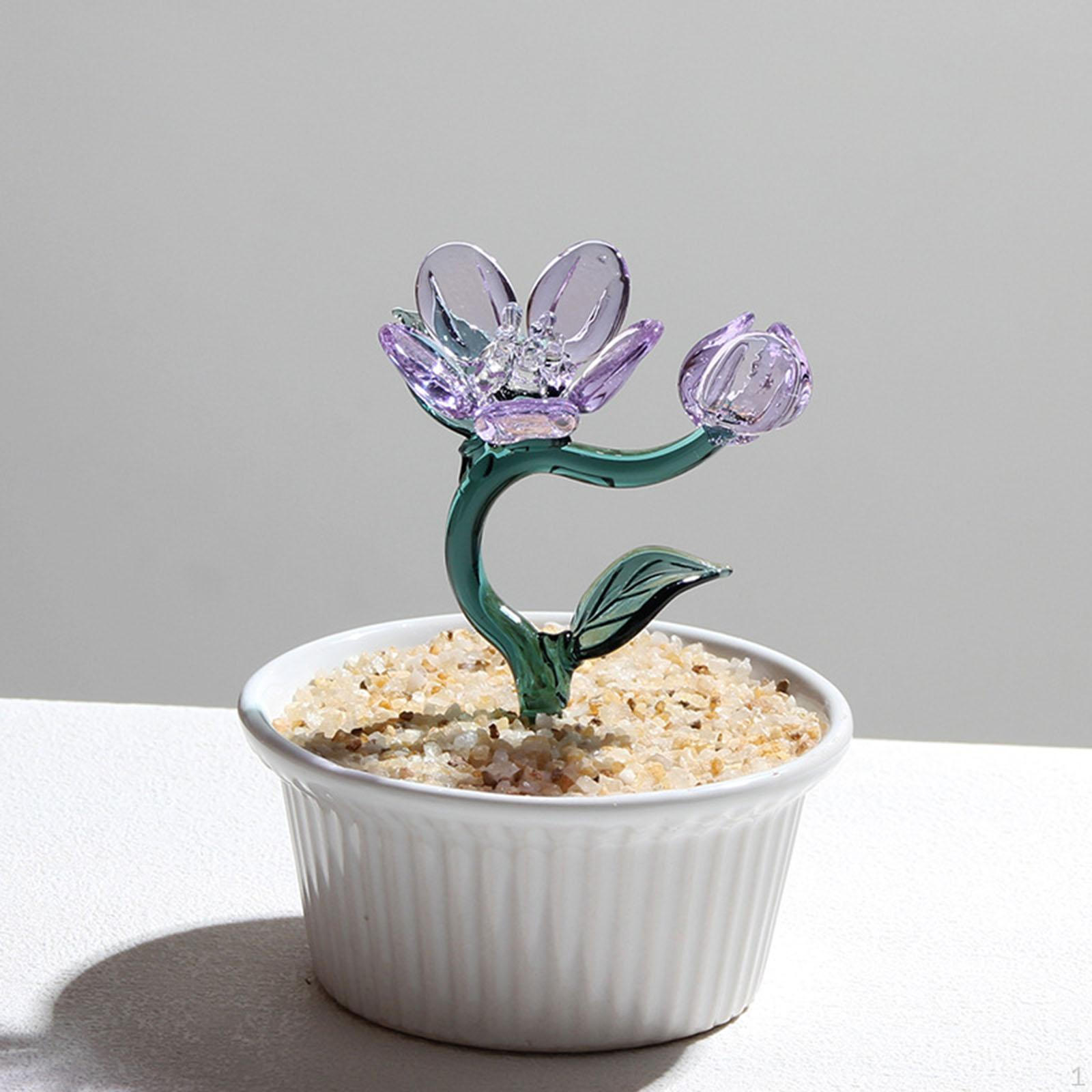 

Стеклянная ваза с реалистичными искусственными цветами для украшения дома