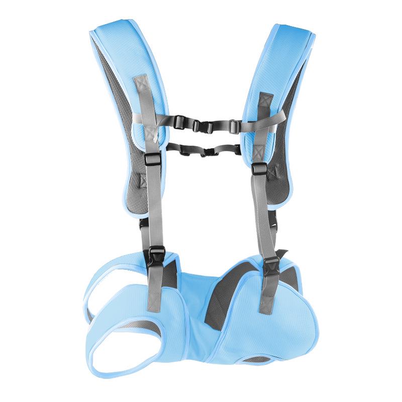 Breathable Adjustable Pet Backpack for Kittens & Puppies - Multi-functional Double Shoulder Straps Blue