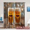 2pcs   2D FLAT PRINTING Curtains (Without Rod) CheersBuddies Modern Curtain Modern Polyester Curtains Versatile All Ldeal for