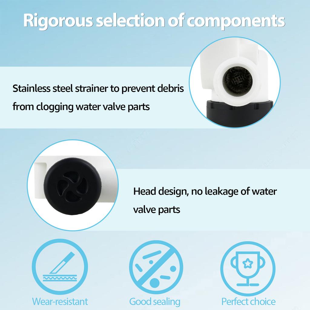 385314349 Zestaw zaworów wodnych do kampera Zespół zaworu spłuczki toaletowej do kampera Szczelny zamiennik zaworu spustowego toalety Plastikowy pedał spłuczki