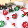 44Pcs Christmas Ball Red and Green Christmas Ornaments Set for Garden Backyard Holiday Wedding Party Decorations Ornaments