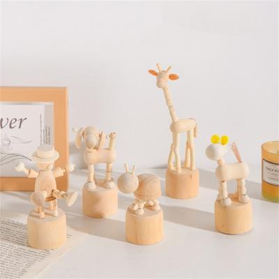 Practical Educational Sturdy Wooden Puppet Precisely Detail Ornament for Gifts